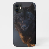 zwarte wolf Case-Mate iPhone case (Achterkant)