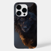 Zwarte wolf Case-Mate iPhone case (Achterkant)