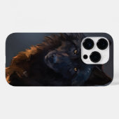 Zwarte wolf Case-Mate iPhone case (Achterkant (horizontaal))
