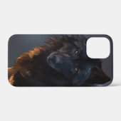 Zwarte wolf Case-Mate iPhone case (Achterkant (horizontaal))