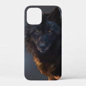 Zwarte wolf Case-Mate iPhone case (Achterkant)