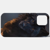 Zwarte wolf Case-Mate iPhone case (Achterkant (horizontaal))