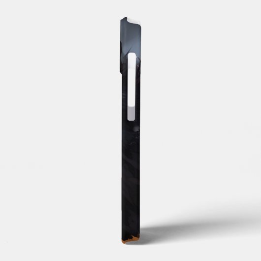 Zwarte wolf Case-Mate iPhone case (Achterkant / Links)