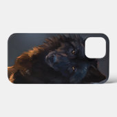 Zwarte wolf Case-Mate iPhone case (Achterkant (horizontaal))
