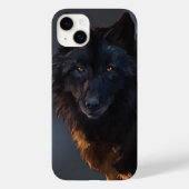 Zwarte wolf Case-Mate iPhone case (Achterkant)