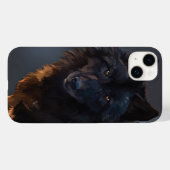 Zwarte wolf Case-Mate iPhone case (Achterkant (horizontaal))