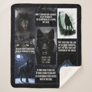 Zwarte Wolf Deken, Dierlijke Liefde Gift Deken