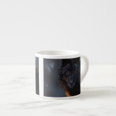 Zwarte wolf espresso kop (Voorkant rechts)