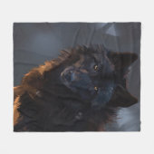 zwarte wolf fleece deken (Voorkant (Horizontaal))