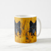 Zwarte Wolf Hond Duitse Herder  Koffiemok (Voorkant rechts)