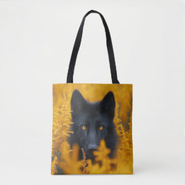 Zwarte Wolf Hond Duitse Herder Tote Bag
