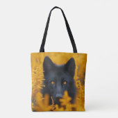 Zwarte Wolf Hond Duitse Herder Tote Bag (Achterkant)