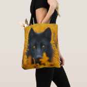 Zwarte Wolf Hond Duitse Herder Tote Bag (Dichtbij)