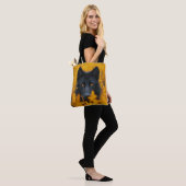 Zwarte Wolf Hond Duitse Herder Tote Bag (Op model)