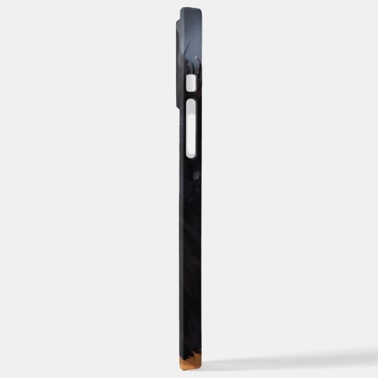 Zwarte wolf iPhone hoesje (Linkerkant)