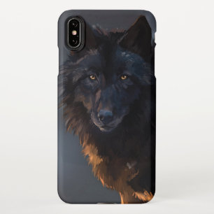 Zwarte wolf iPhone XS max hoesje