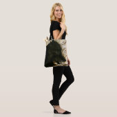 Zwarte Wolf Keltische Draken Knoopwerk Fantasie Tote Bag (Op model)