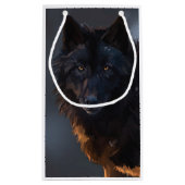 Zwarte wolf klein cadeauzakje (Achterkant)