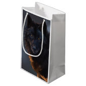 Zwarte wolf klein cadeauzakje (Achterkant Gekanteld)