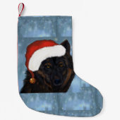 Zwarte Wolf Kleine Kerstsok (Voorkant)