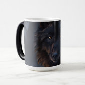 zwarte wolf magische mok (Voorkant links)