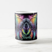 Zwarte wolf met een dromenvanger koffiemok (Center)