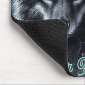 Zwarte wolf met een dromenvanger muismat (Hoek)