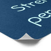 Zwarte Wolf met sterkste quote Poster (Hoek)