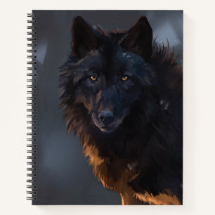 Zwarte wolf notitieboek