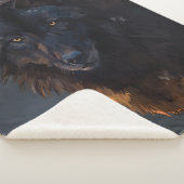 zwarte wolf sherpa deken (3/4)
