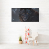 Zwarte wolf spandoek (Insitu)