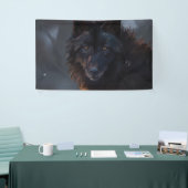 Zwarte wolf spandoek (Beurs)