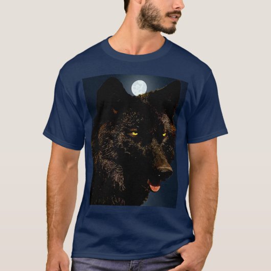 ZWARTE WOLF T-SHIRT (Voorkant)