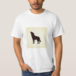 Zwarte wolf T-shirt voor minimalistische design va