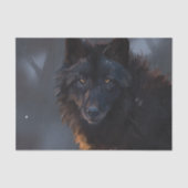 Zwarte wolf tissuepapier (Voorkant)