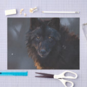 Zwarte wolf tissuepapier (Craft)