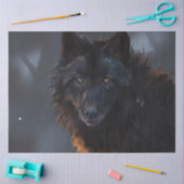 Zwarte wolf tissuepapier (Craft)