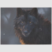 Zwarte wolf tissuepapier (Voorkant)