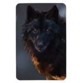 Zwarte Wolf, wolf, wild dier, dieren, grote wolf, Magneet (Verticaal)
