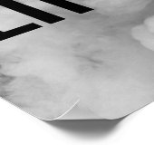 Zwarte wolkenband voor Poster afdrukken (Hoek)