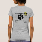 Zwarte Womens-gordel T-shirt (Achterkant)