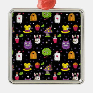zwarte Wonderland Metalen Ornament