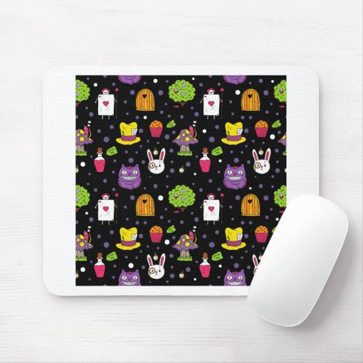 zwarte Wonderland Muismat (Met muis)