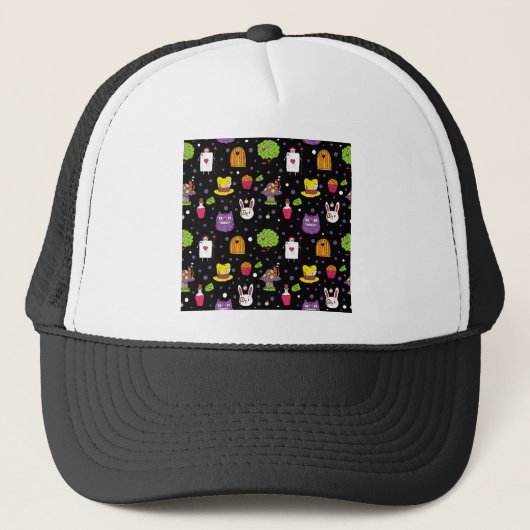 zwarte Wonderland Trucker Pet (Voorkant)