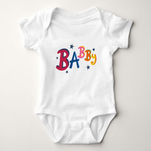 Zwarte Woorden van BABBY, Baby Bodysuit (Voorkant)