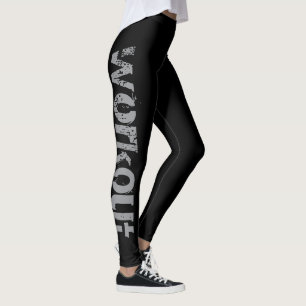 Zwarte workout leggings voor sport fitness gym