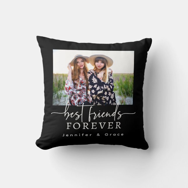 Zwarte Worpillow Best Friends Kussen (Voorkant)
