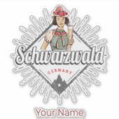 Zwarte Woud Baden-Württemberg Duitsland Vintage Sticker (Voorkant)