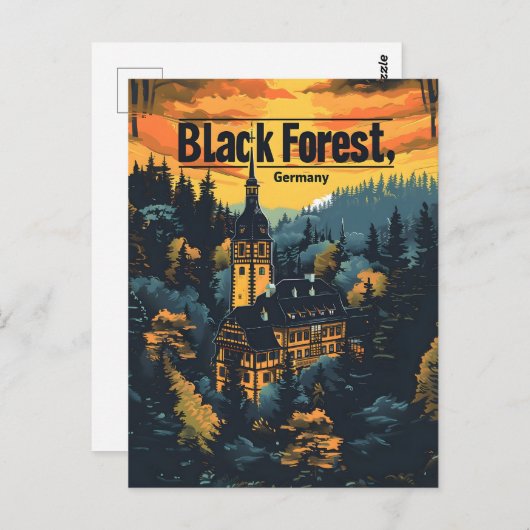 Zwarte Woud Duitsland Briefkaart (Voorkant / Achterkant)