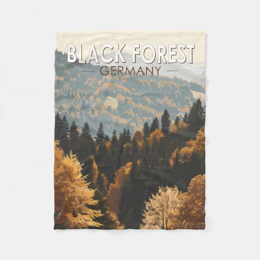 Zwarte Woud Duitsland Reizen Kunst Vintage Fleece Deken (Voorkant)